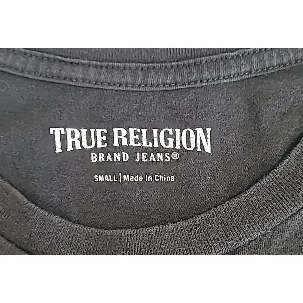 Vintage True Religion Buddha Logo Tee Y2K Black Small